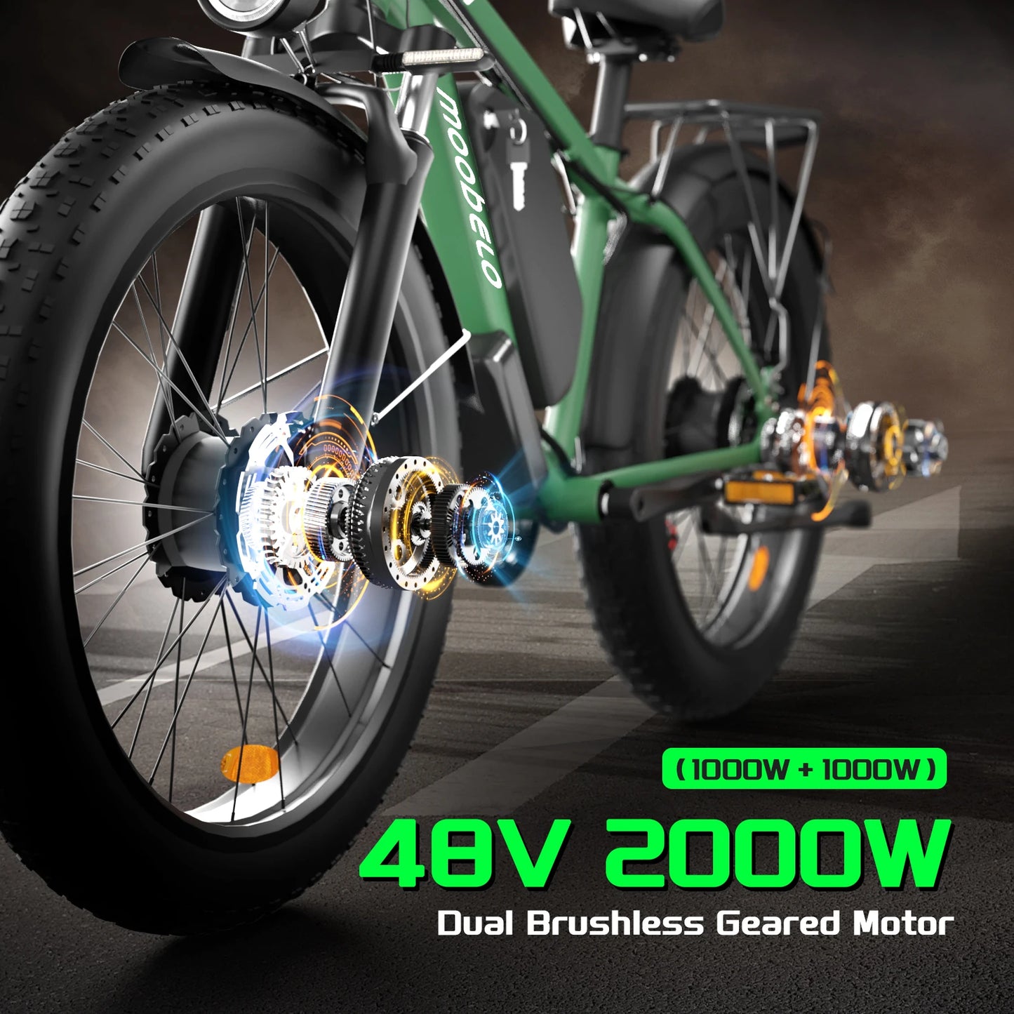 The ZEEGR F1 48V 2000W takes the proven F1 2000W dual motor design and builds on it with more support and ready to ride extras