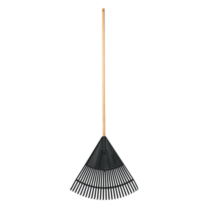 24 inchs Poly Leaf Rake With Wood Handle