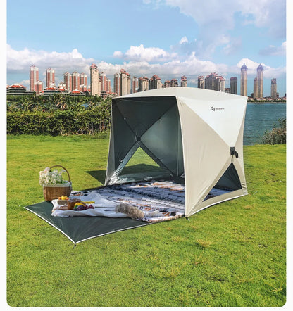 Camping Tent for Outdoor Picnic and Park Shelter Quick Open 3-4 Person Beach Tent