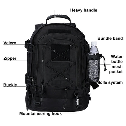 Large Capacity Tactical Backpack (40L / 65L)