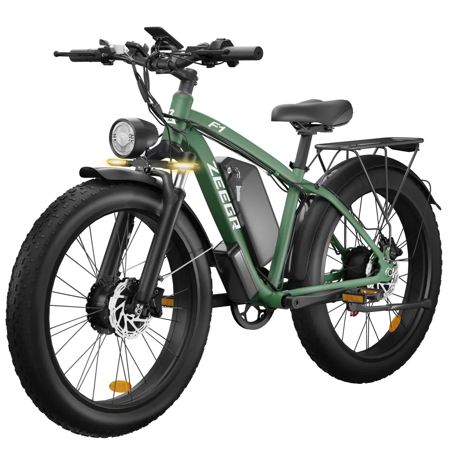 The F1 2000w dual motor 48v Electric bike is built for the backroads.  Power you can count on, mile after mile.