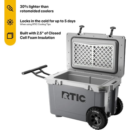 52 Quart Ultra-Light Wheeled Hard Cooler