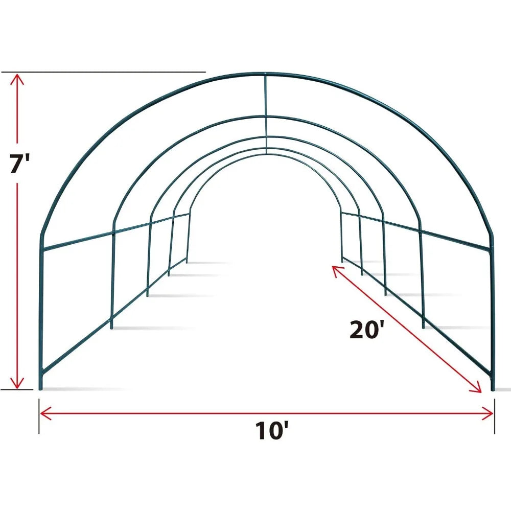 Greenhouse Frames for Larger Hot Garden House  (20x10x7 FT)