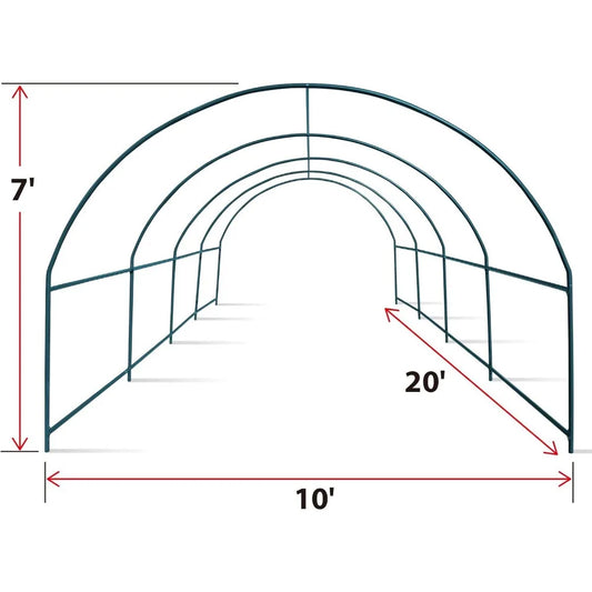 Greenhouse Frames for Larger Hot Garden House  (20x10x7 FT)