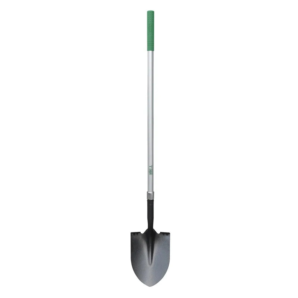 Have you ever been digging a hole or been spading the garden and have that cheap wooden handle break off.  Well, that won't happen with this spade.  It features a solid long  fiberglass handle and the shovel is of high carbon steel.