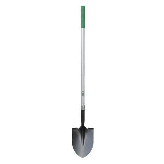 Have you ever been digging a hole or been spading the garden and have that cheap wooden handle break off.  Well, that won't happen with this spade.  It features a solid long  fiberglass handle and the shovel is of high carbon steel.