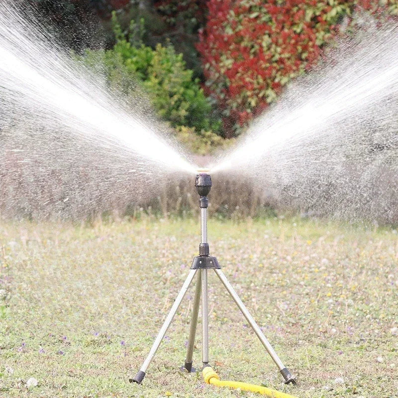 Upgrade your watering setup with this 360° Rotating Irrigation Tripod Sprinkler!