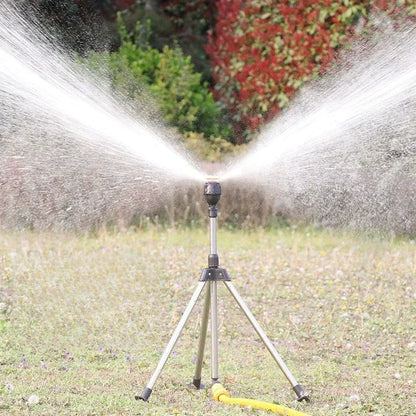Upgrade your watering setup with this 360° Rotating Irrigation Tripod Sprinkler!