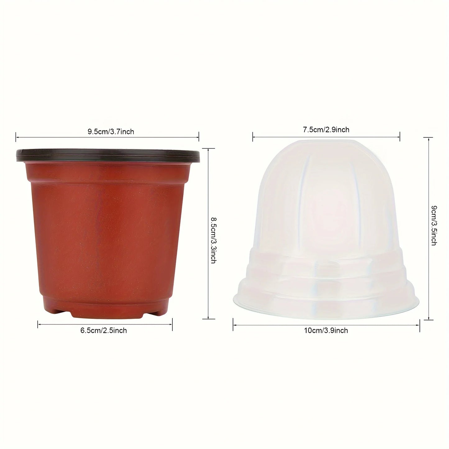 Plant Nursery Pots with Humidity Domes — 40‑Set Seed Starter Kit
