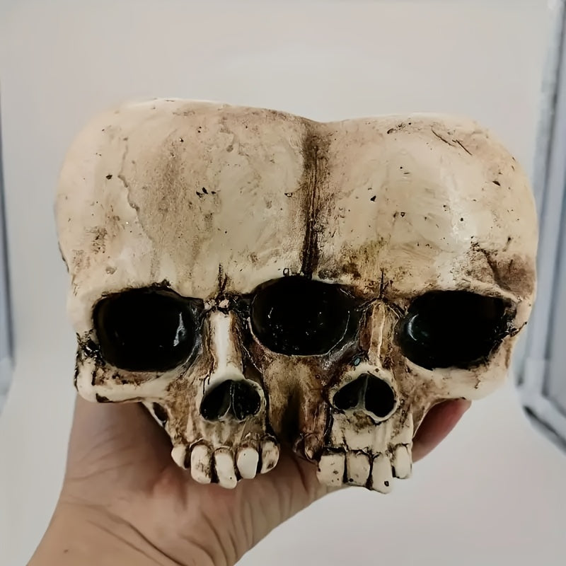1pc Resin Skull Flower Pot, Halloween Decoration