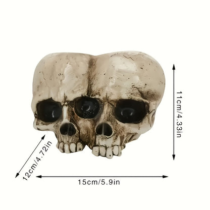 1pc Resin Skull Flower Pot, Halloween Decoration